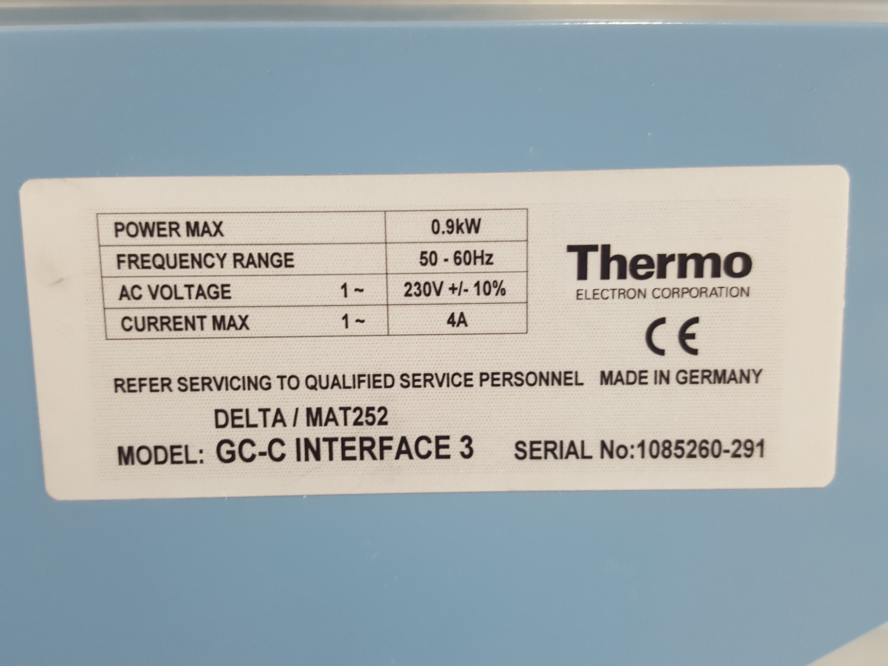 Image of Thermo Finnigan Trace GC Ultra, Delta Plus XP, Combustion 3, Lab