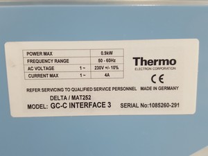 Thumbnail image of Thermo Finnigan Trace GC Ultra, Delta Plus XP, Combustion 3, Lab