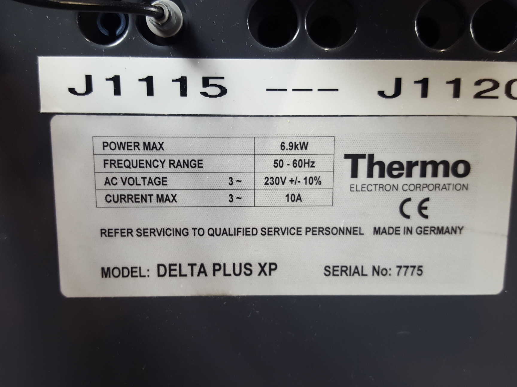 Image of Thermo Finnigan Trace GC Ultra, Delta Plus XP, Combustion 3, Lab