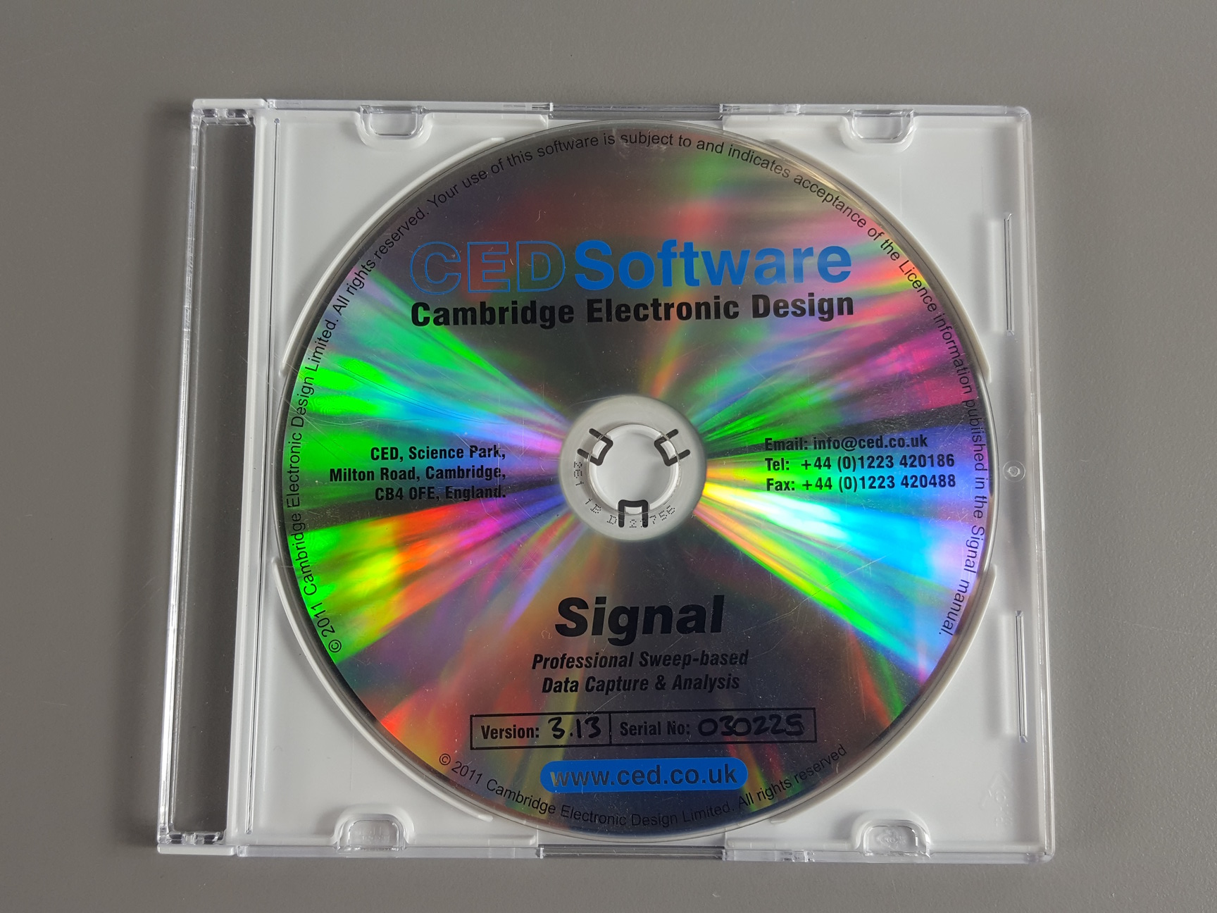 Image of CED Signal Version 3.13 Software Cambridge Professional Data Capture Lab