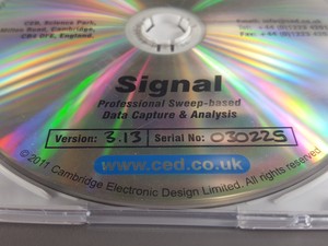 Thumbnail image of CED Signal Version 3.13 Software Cambridge Professional Data Capture Lab