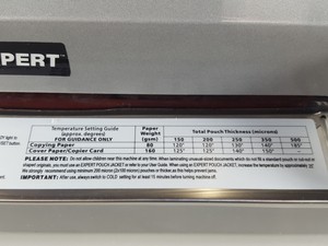 Thumbnail image of Expert 320R Heavy Duty Thermal Laminator Spares or Repair