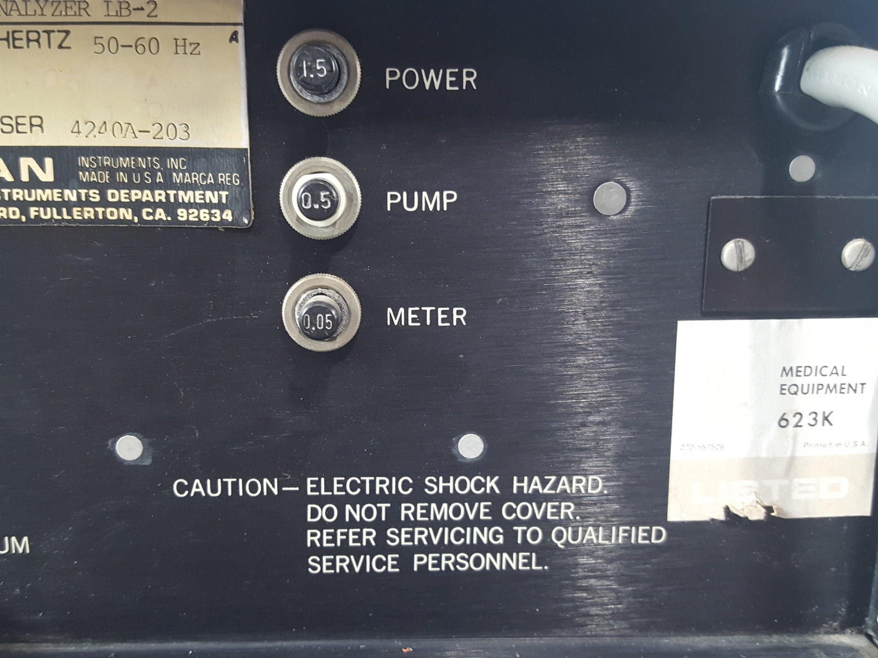 Image of Beckman Medical Gas Analyser LB-2 3-2 System Model 240m Carbon Dioxide Lab