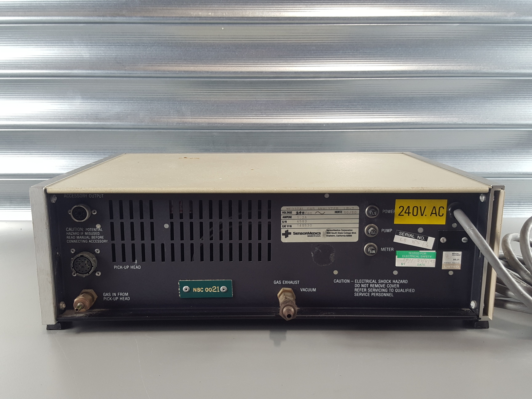 Image of Beckman Medical Gas Analyzer Analyser LB-2 System. Model 240M Sensormedics Lab