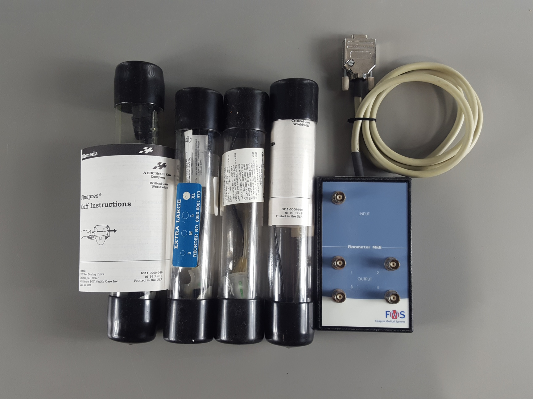 Finometer Wearable FMS Finometer Model 2 Midi Interface with 4 x Finapres Fingercuffs Lab