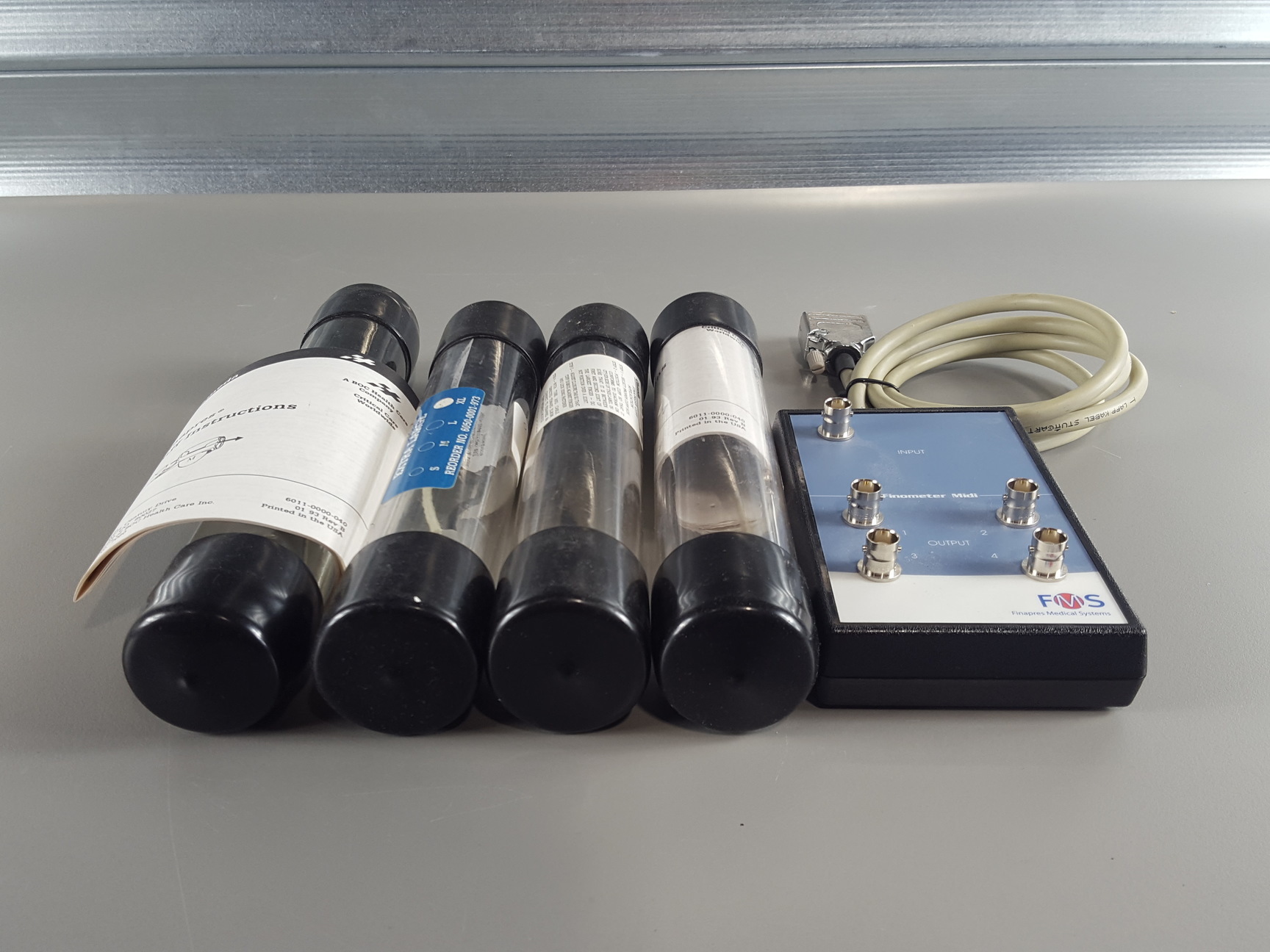 Image of FMS Finometer Model 2 Midi Interface with 4 x Finapres Fingercuffs Lab