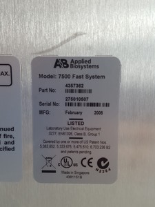 Thumbnail image of Applied Biosystems AB 7500 Fast Real-Time PCR System with Dell PC & Software Lab