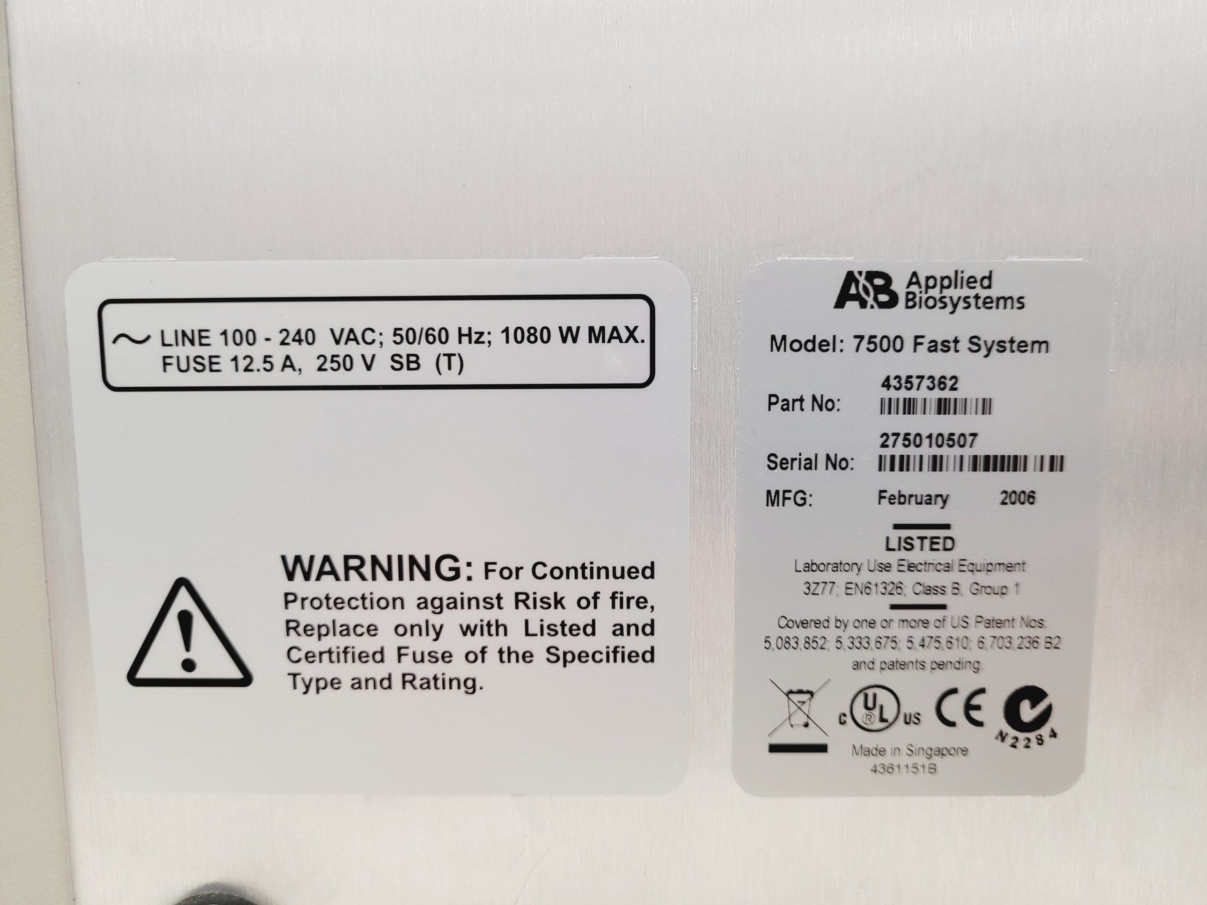 Image of Applied Biosystems AB 7500 Fast Real-Time PCR System with Dell PC & Software Lab
