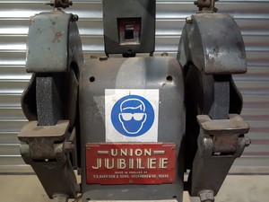 Thumbnail image of Union Jubilee 10” Pedestal Grinder / Abrasive Wheel Machine 2483rpm 