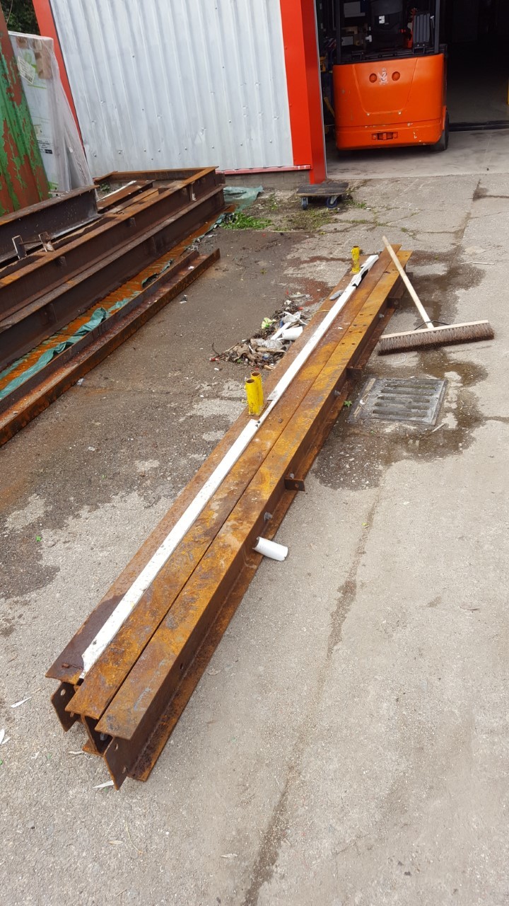 Image of Lot of 13 Mixed size Heavy Steel Structural Beams Columns RSJ