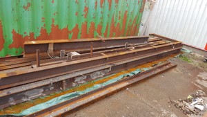 Thumbnail image of Lot of 13 Mixed size Heavy Steel Structural Beams Columns RSJ