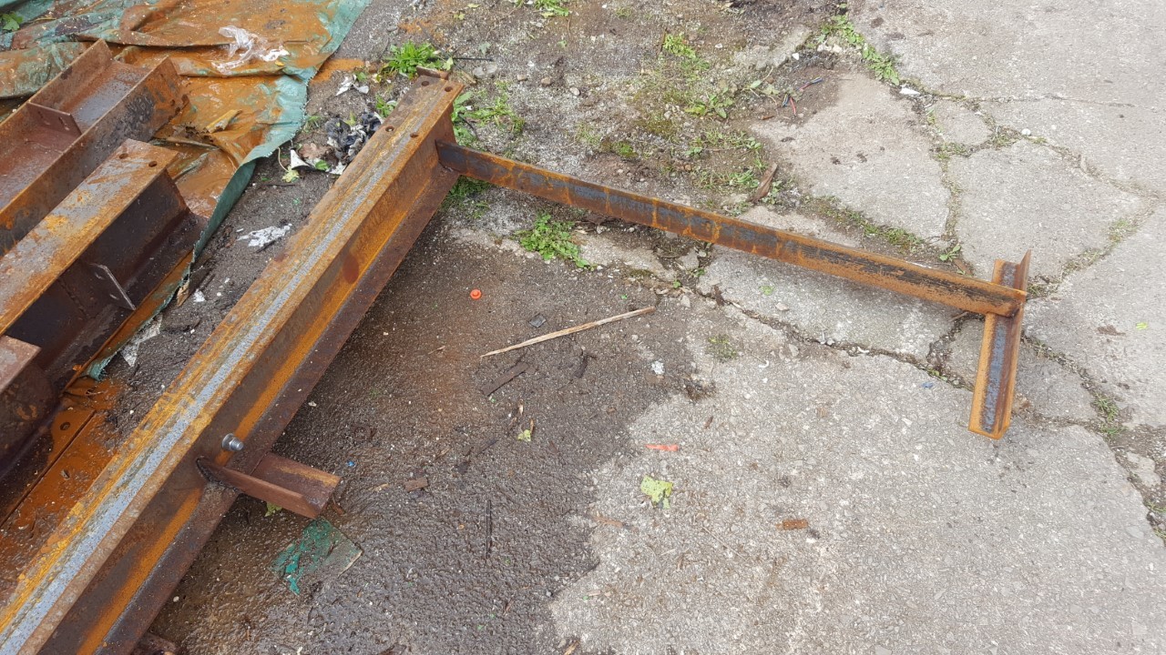 Image of Lot of 13 Mixed size Heavy Steel Structural Beams Columns RSJ