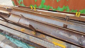 Thumbnail image of Lot of 13 Mixed size Heavy Steel Structural Beams Columns RSJ