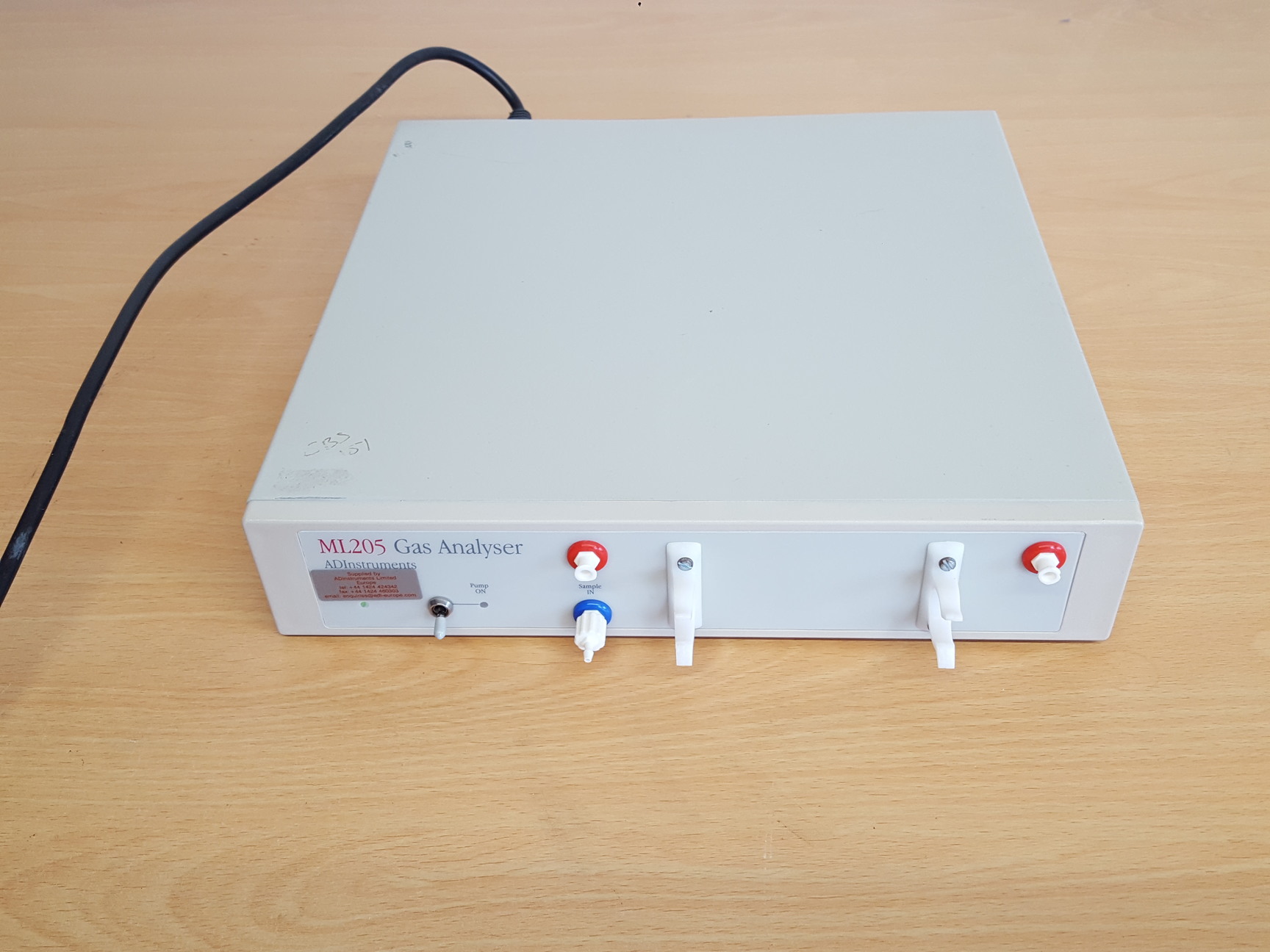 Image of AD Instruments Gas Analyser ML205 Lab