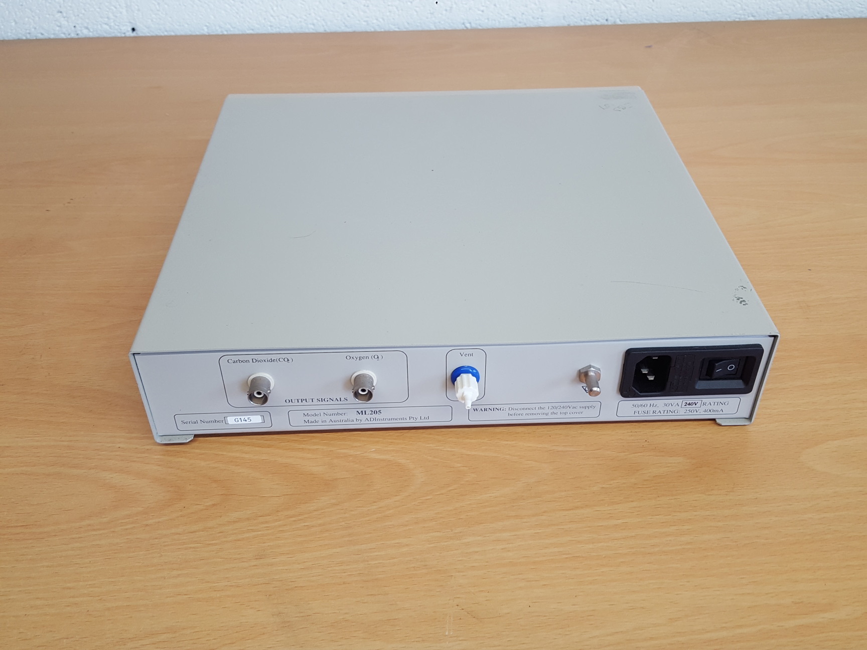 Image of AD Instruments Gas Analyser ML205 Lab