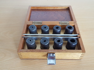 Thumbnail image of Set of 8 Tensile Chucks and 5 Rules - Imperial Measurements 11-17