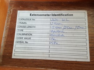 Thumbnail image of Instron Strain Gage Extensometer Cat No 2620-602 Travel-2.5mm Lab