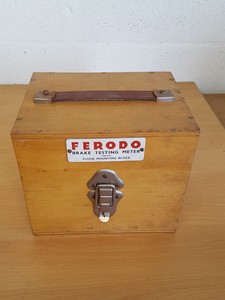 Thumbnail image of Vintage Ferodo Brake Testing Meter with Floor Mounting Block Tapley Meters Ltd