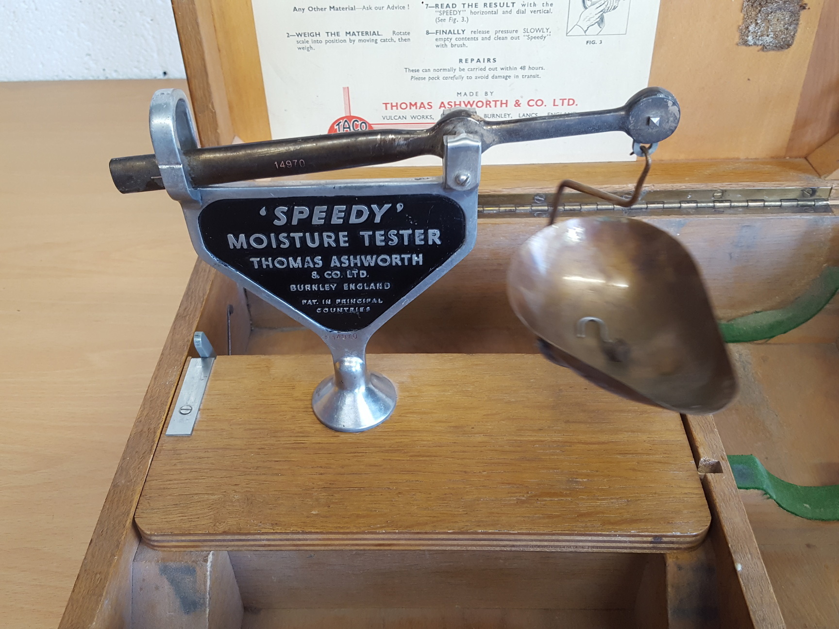 Image of Vintage Thomas Ashworth & Co LTD 'Speedy' Moisture Tester for Aggregate Lab