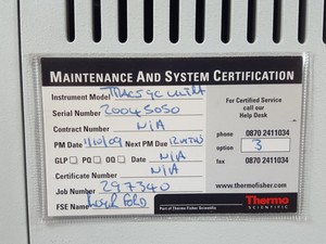 Thumbnail image of Thermo Finnigan Trace GC Ultra + DSQ Mass Spectrometer System Lab