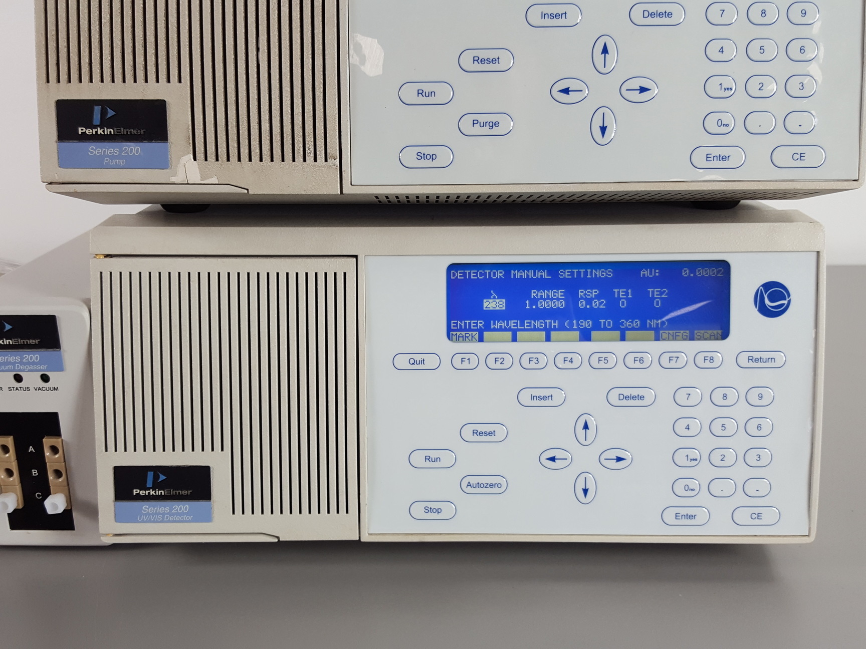 Image of Perkin Elmer 200 Series HPLC System - UV/VIS Detector, Pump, AutoSampler Lab