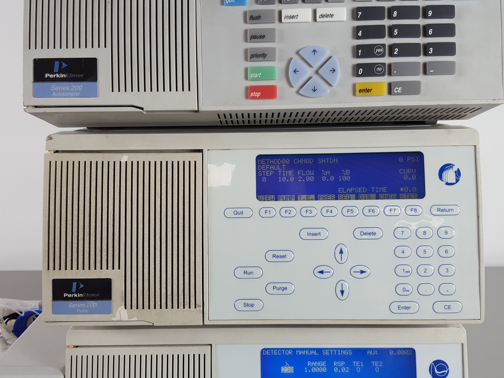 Image of Perkin Elmer 200 Series HPLC System - UV/VIS Detector, Pump, AutoSampler Lab