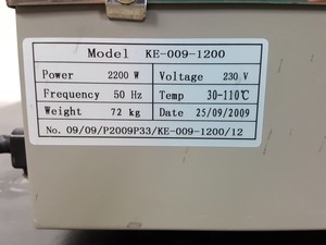Thumbnail image of Heating / Drying Cabinet Model no. KE-009-1200 Spares or Repairs Lab