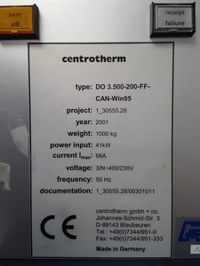 Thumbnail image of Centrotherm Model 1090 Furnace High Temperature Oven 950C Inert Gases Lab 