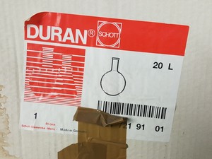 Thumbnail image of Duran Schott 20L Narrow Neck Round Bottom Flask Item no: DU217219101 Lab