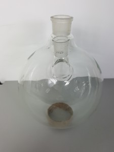 Thumbnail image of Borosil 5000ml Three-Vertical Neck Round Bottom Glass Flask No. 4260 Lab