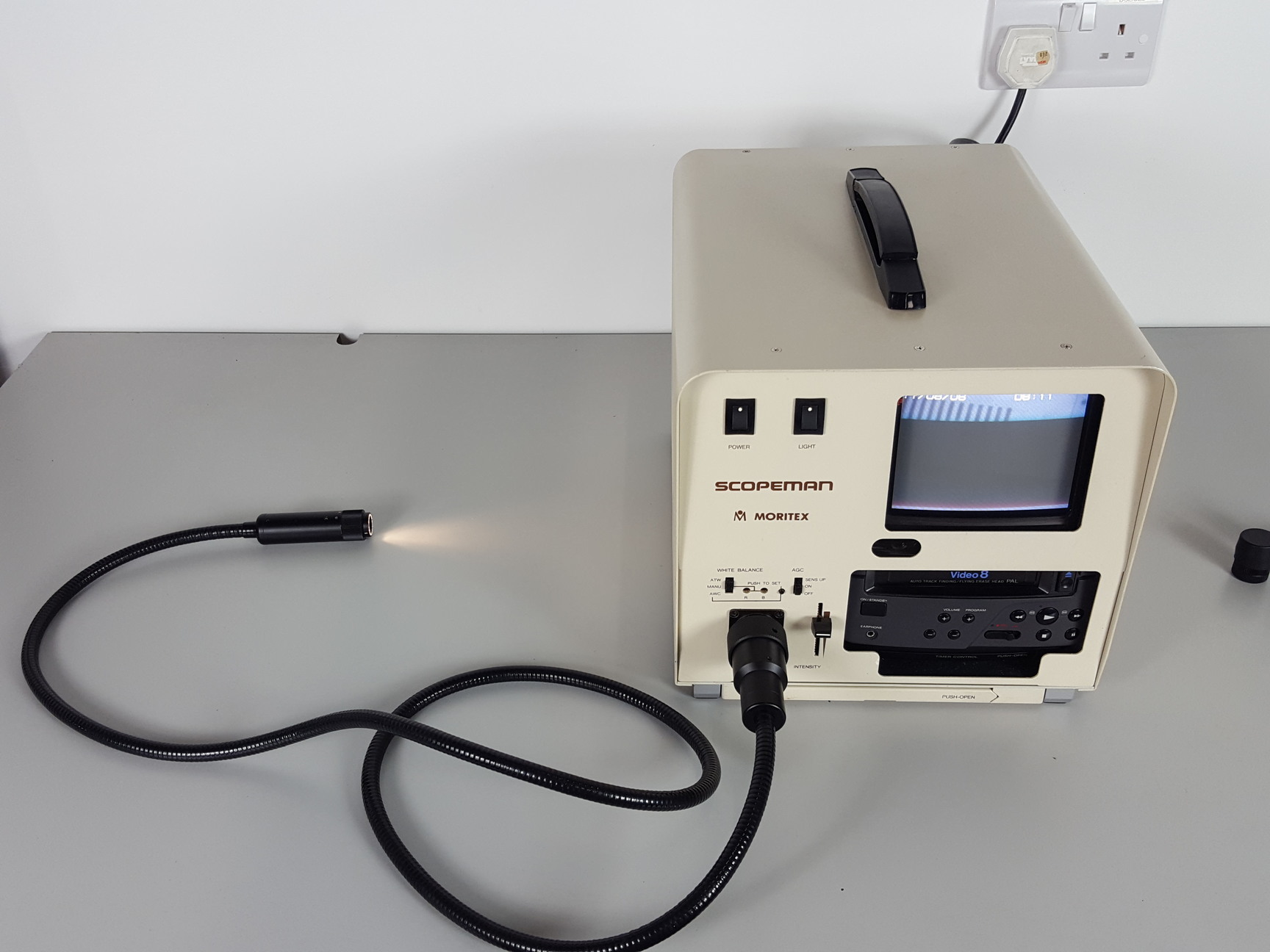Image of Moritex Scopeman MS-501 Visual Screen Video 8 Fiber Microscope Inspection Lab