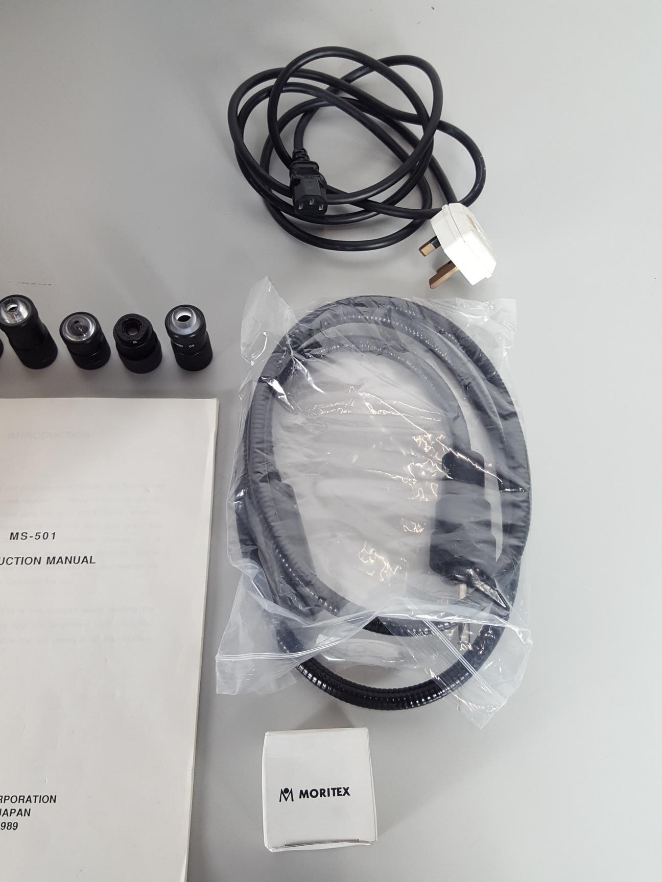 Image of Moritex Scopeman MS-501 Visual Screen Video 8 Fiber Microscope Inspection Lab