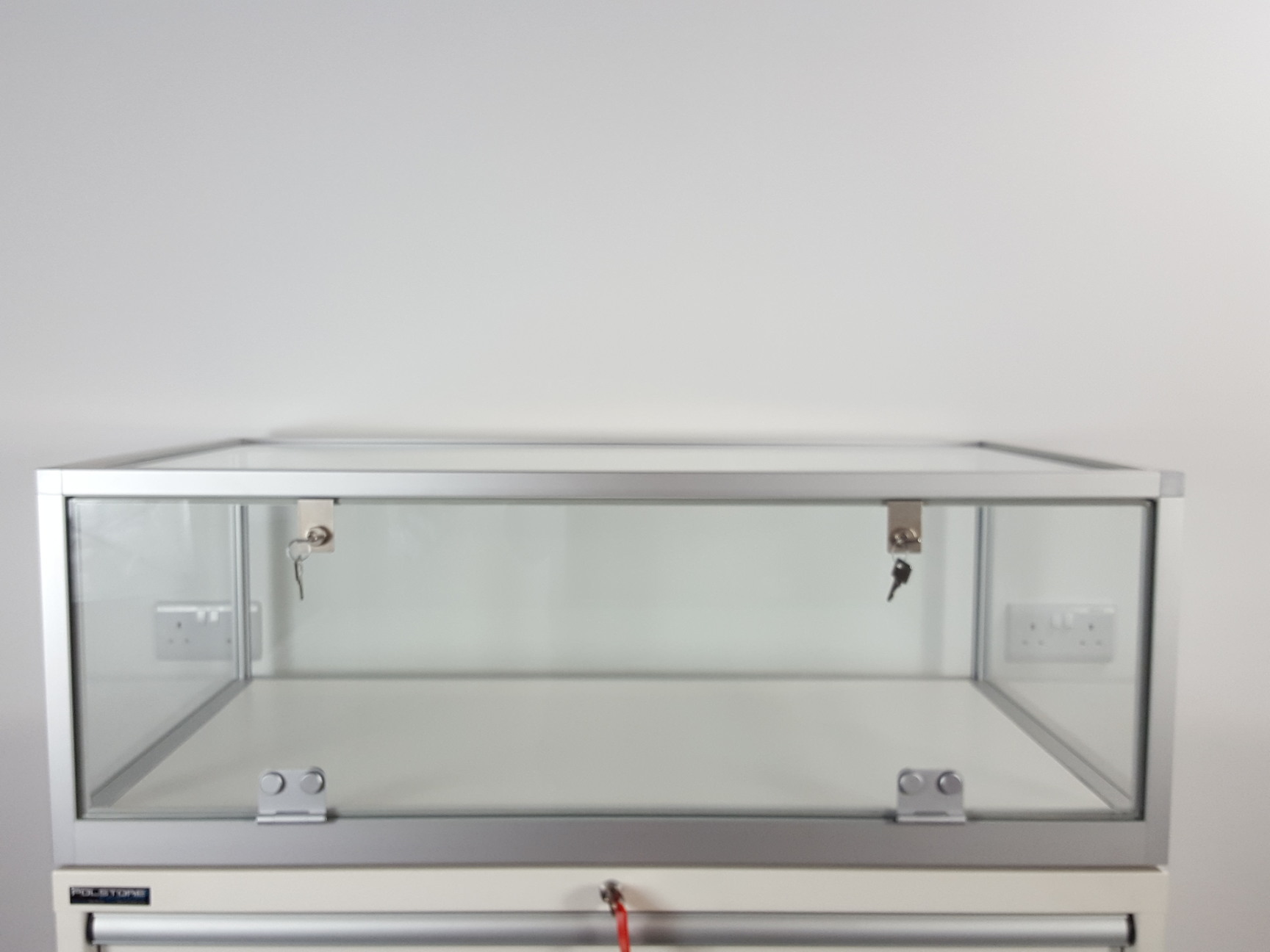 Image of Polstore 10 Drawer Museum / Jewellery Toughened Glass Display Chest Cabinet