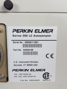 Thumbnail image of Perkin Elmer Series 200 Autosampler PN: N2930100 Lab
