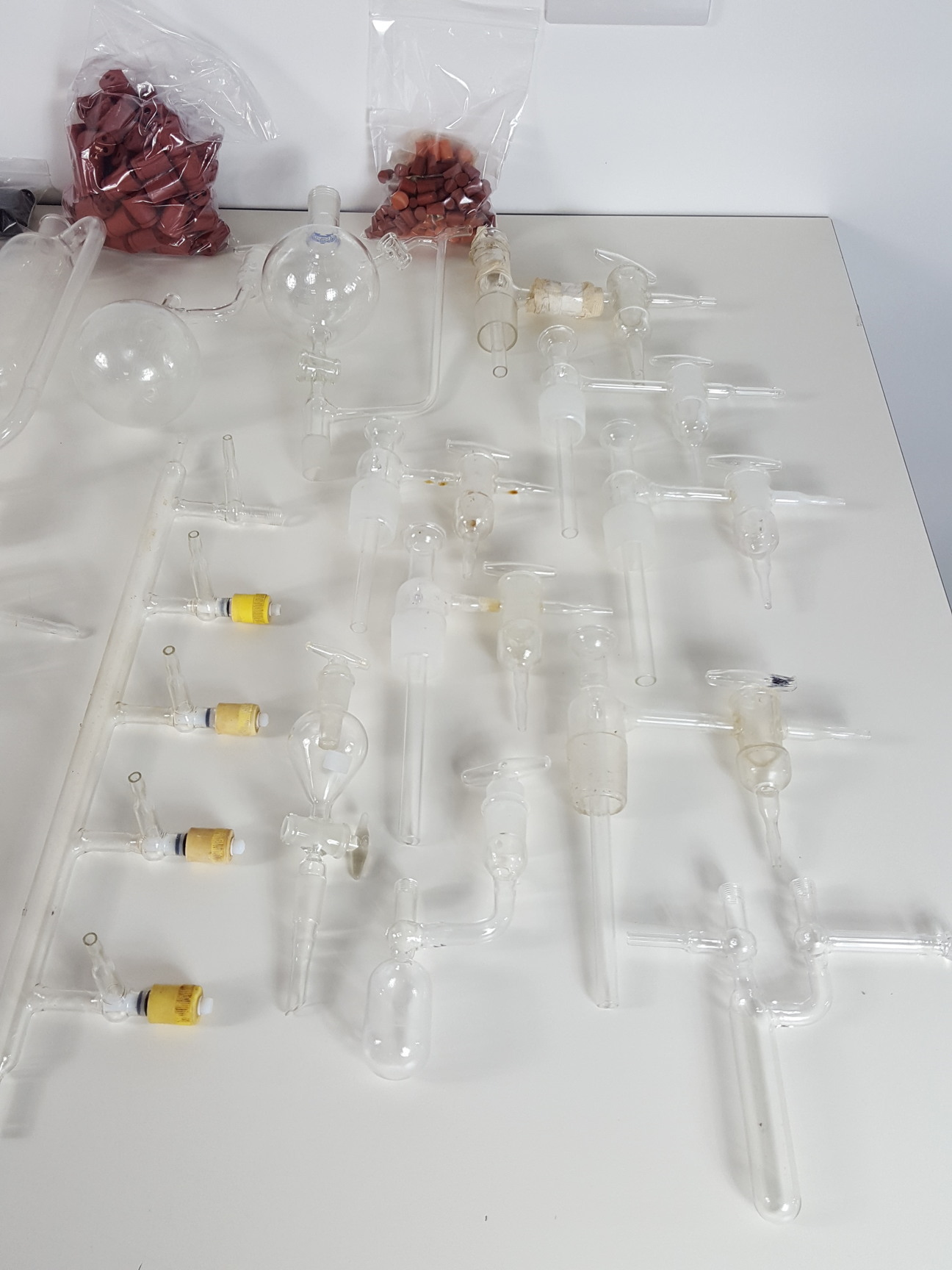 Image of Job Lot Lab Glassware Glass Condensing Apparatus, Condensers, Dropping Funnels