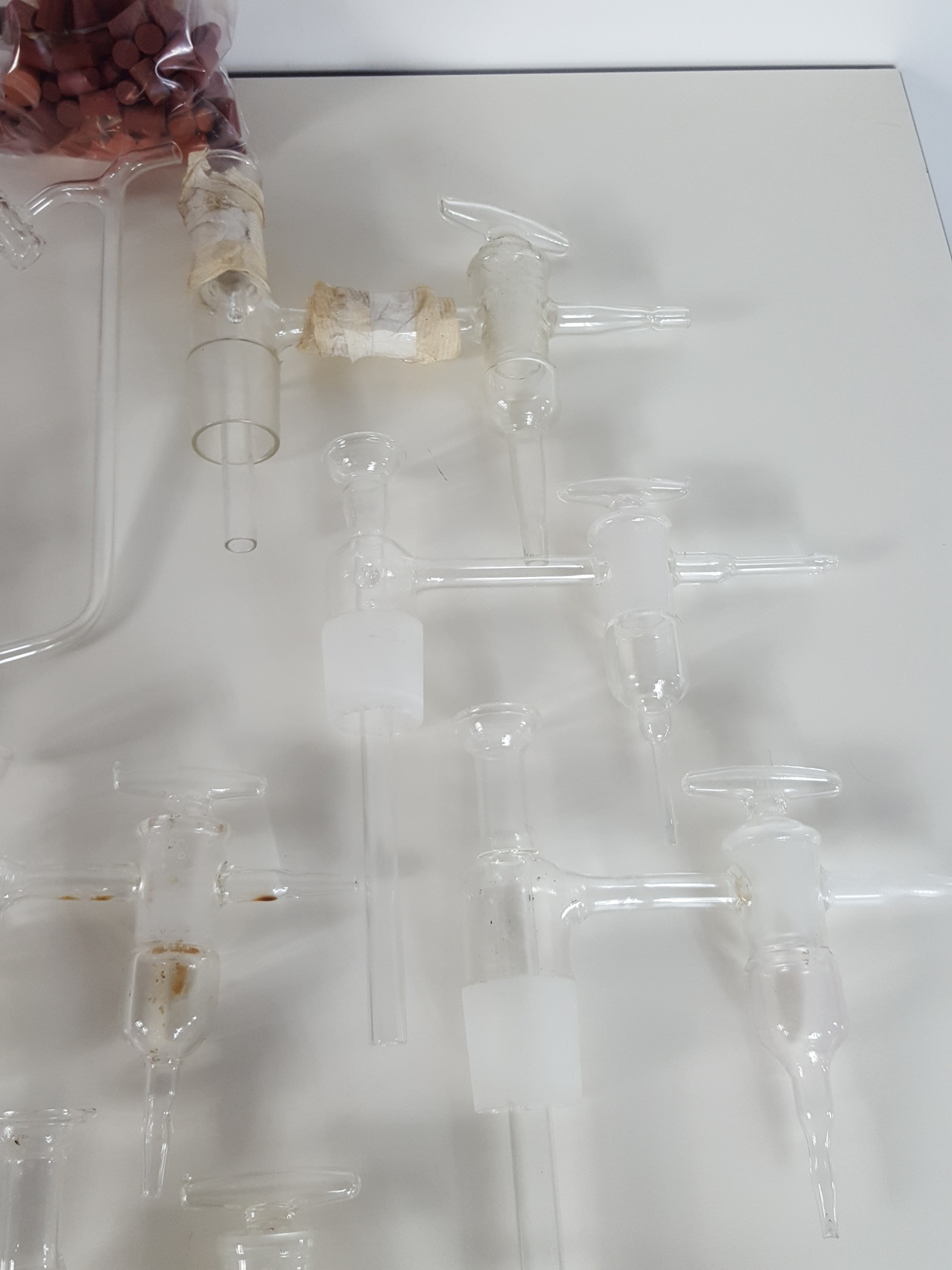 Image of Job Lot Lab Glassware Glass Condensing Apparatus, Condensers, Dropping Funnels