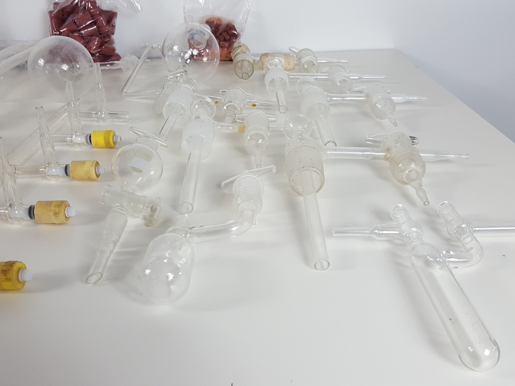 Image of Job Lot Lab Glassware Glass Condensing Apparatus, Condensers, Dropping Funnels