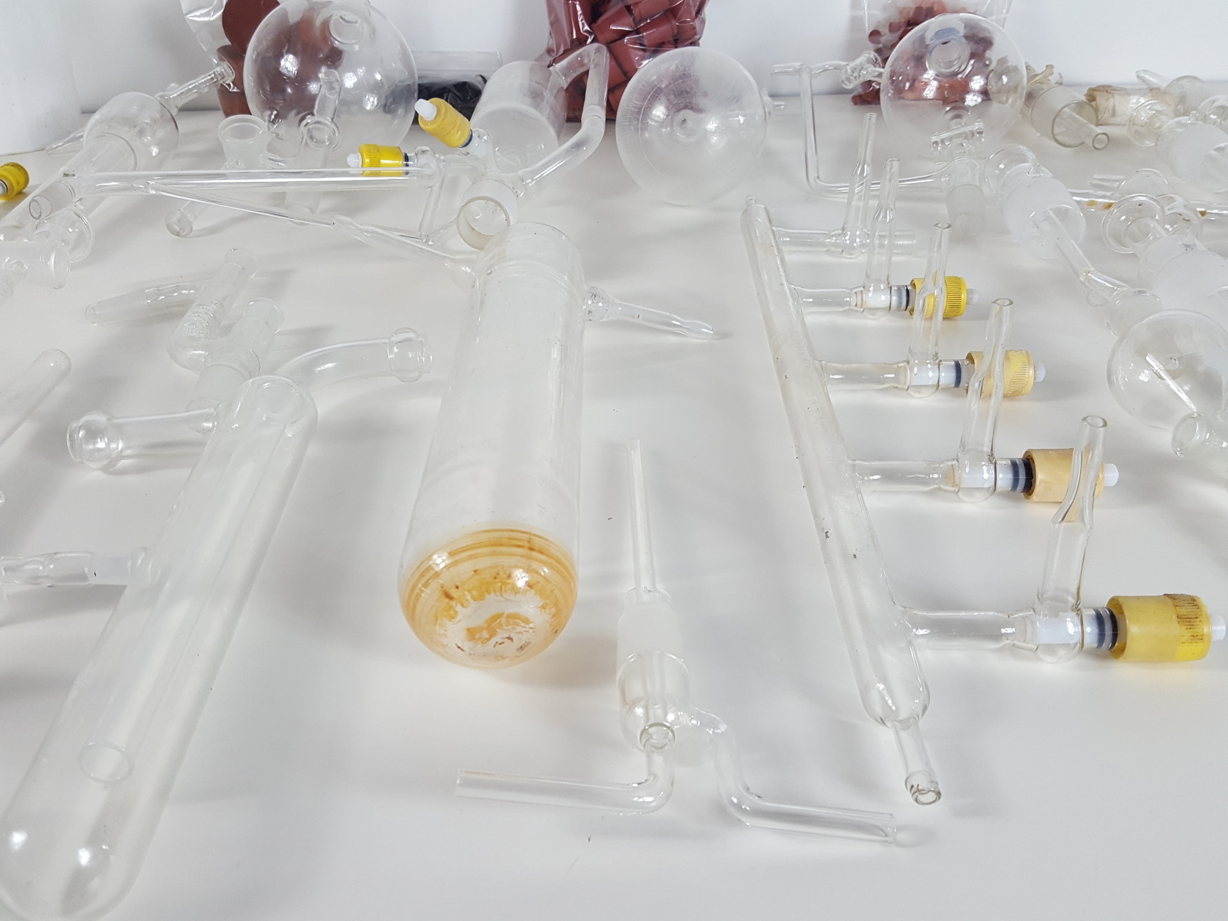 Image of Job Lot Lab Glassware Glass Condensing Apparatus, Condensers, Dropping Funnels