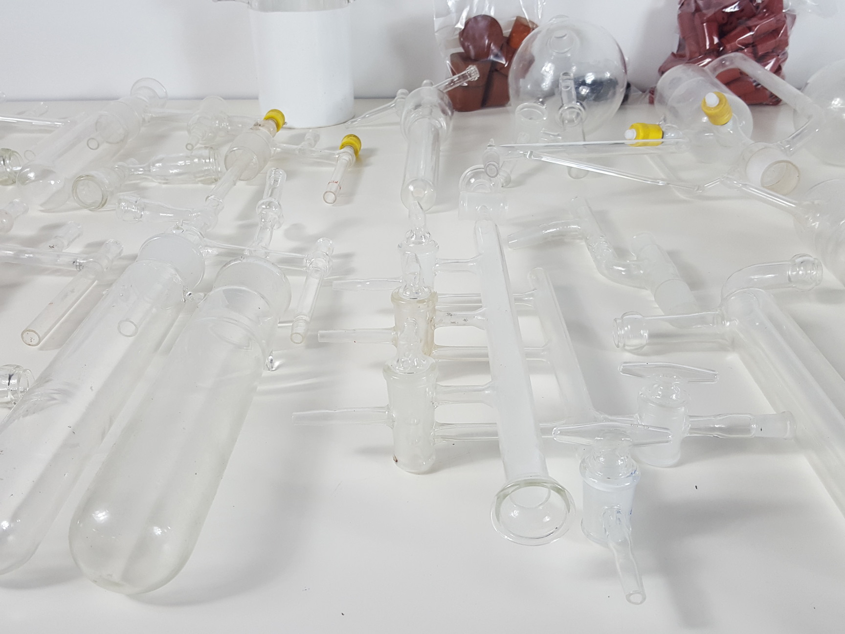 Image of Job Lot Lab Glassware Glass Condensing Apparatus, Condensers, Dropping Funnels