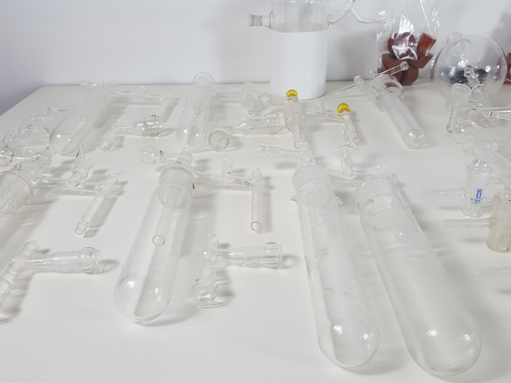 Image of Job Lot Lab Glassware Glass Condensing Apparatus, Condensers, Dropping Funnels