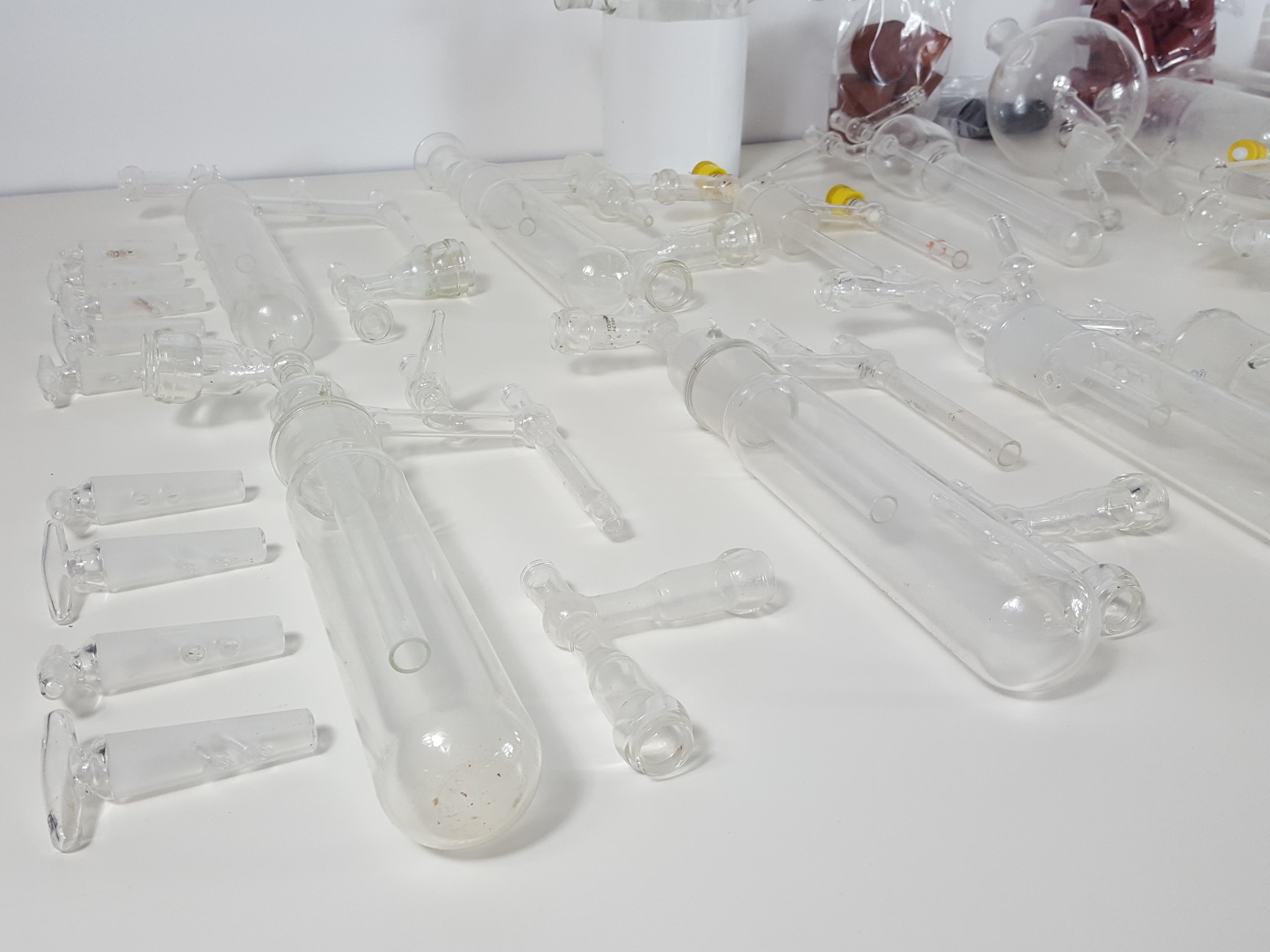 Image of Job Lot Lab Glassware Glass Condensing Apparatus, Condensers, Dropping Funnels