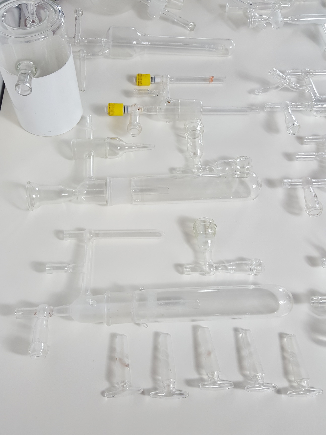 Image of Job Lot Lab Glassware Glass Condensing Apparatus, Condensers, Dropping Funnels