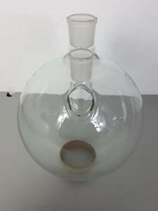 Thumbnail image of Quickfit 5 Litre 5000ml Three-Vertical Neck Round Bottom Glass Flask Lab