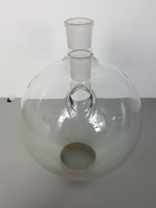 Thumbnail image of Quickfit 5 Litre 5000ml Three-Vertical Neck Round Bottom Glass Flask Lab
