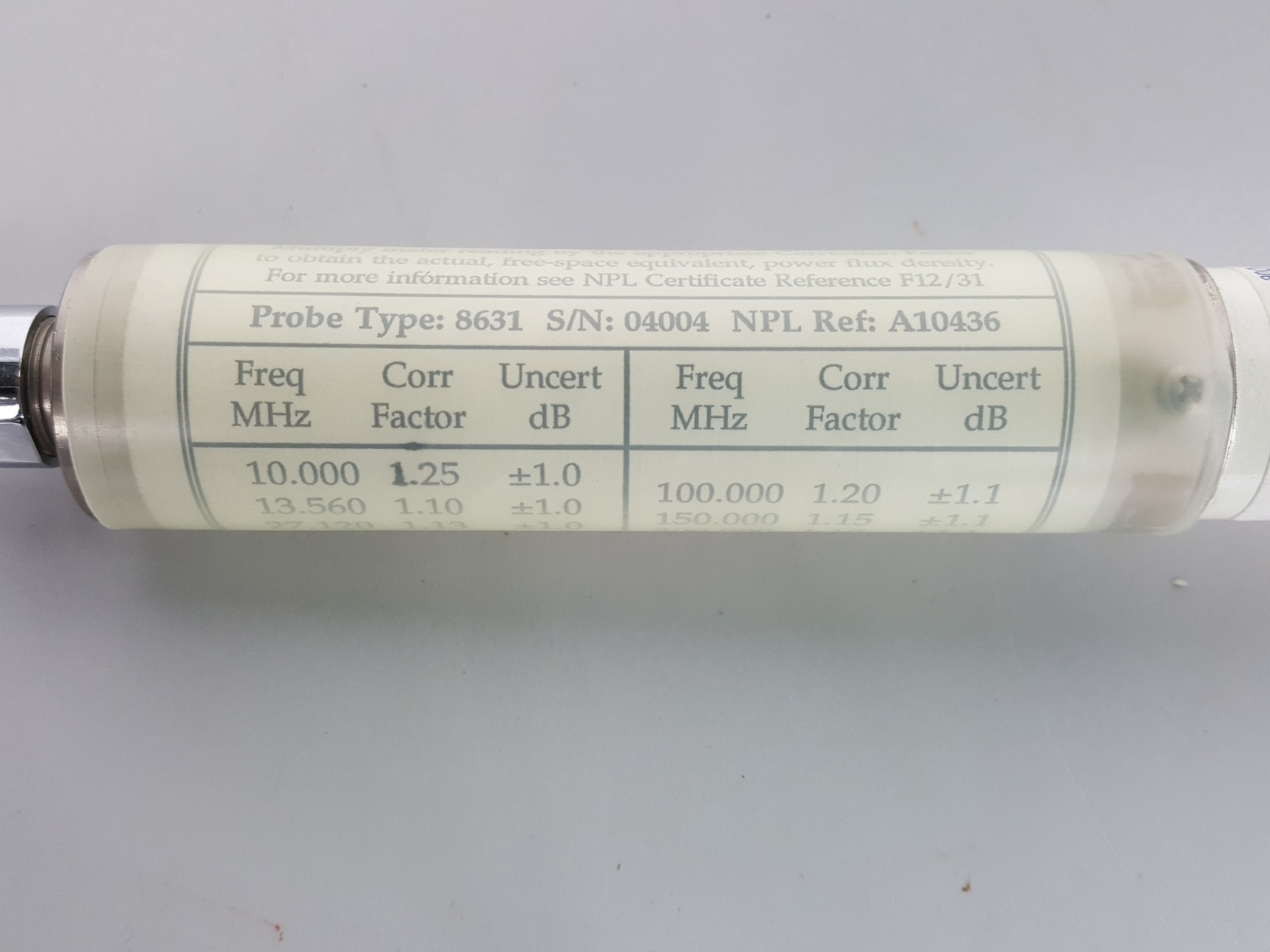 Image of 2 x Narda Isotropic RF Probes Model 8631 & 8654 200 & 2000 mW/cm2 Lab