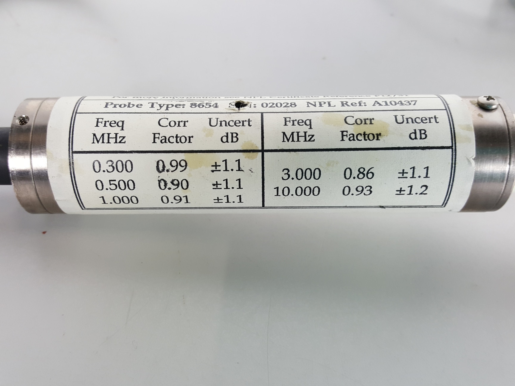 Image of 2 x Narda Isotropic RF Probes Model 8631 & 8654 200 & 2000 mW/cm2 Lab