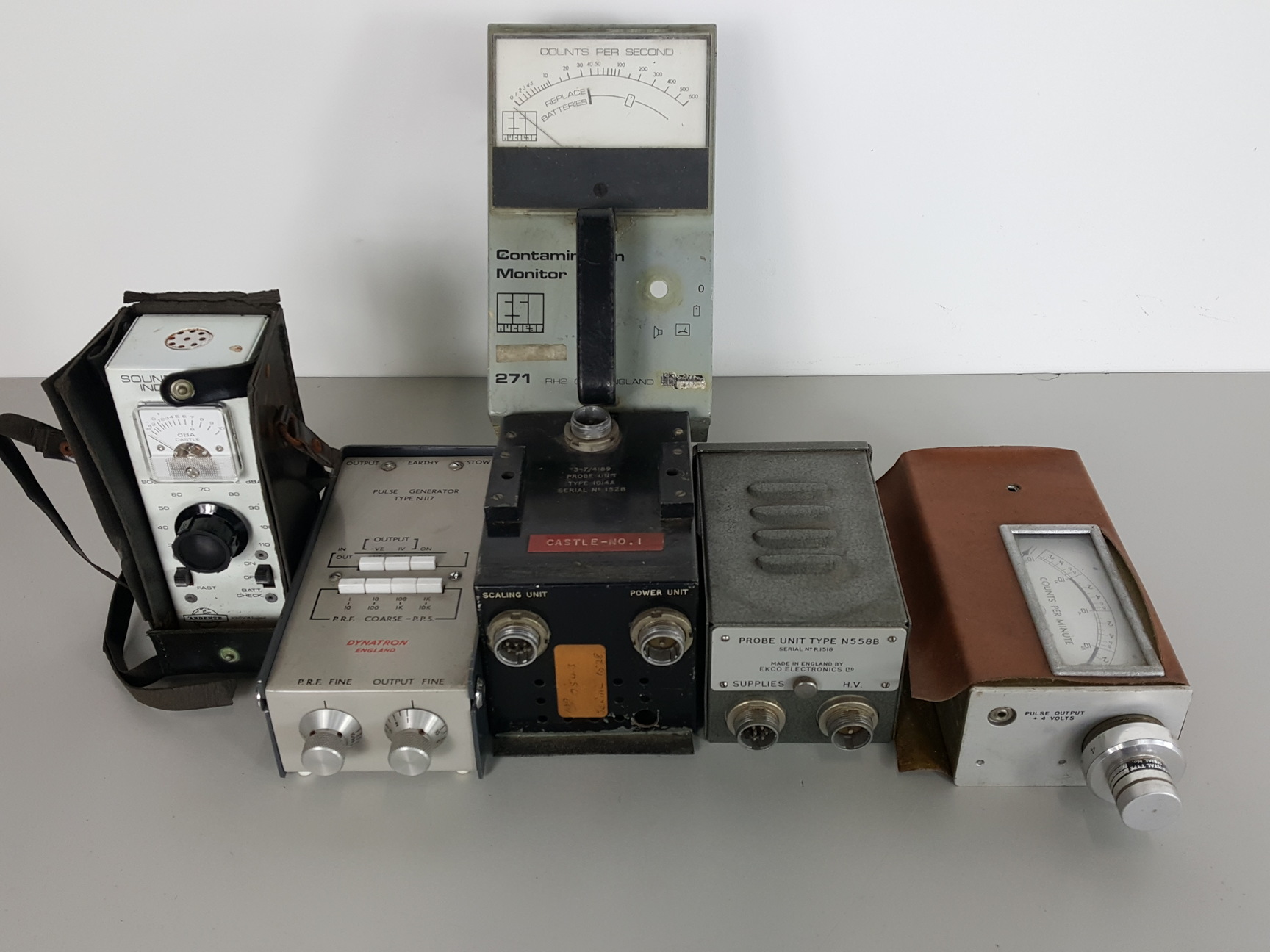 Image of 6 x Vintage Laboratory Measuring Instruments - ESi, Ekco, Dynatron, Ardente Lab