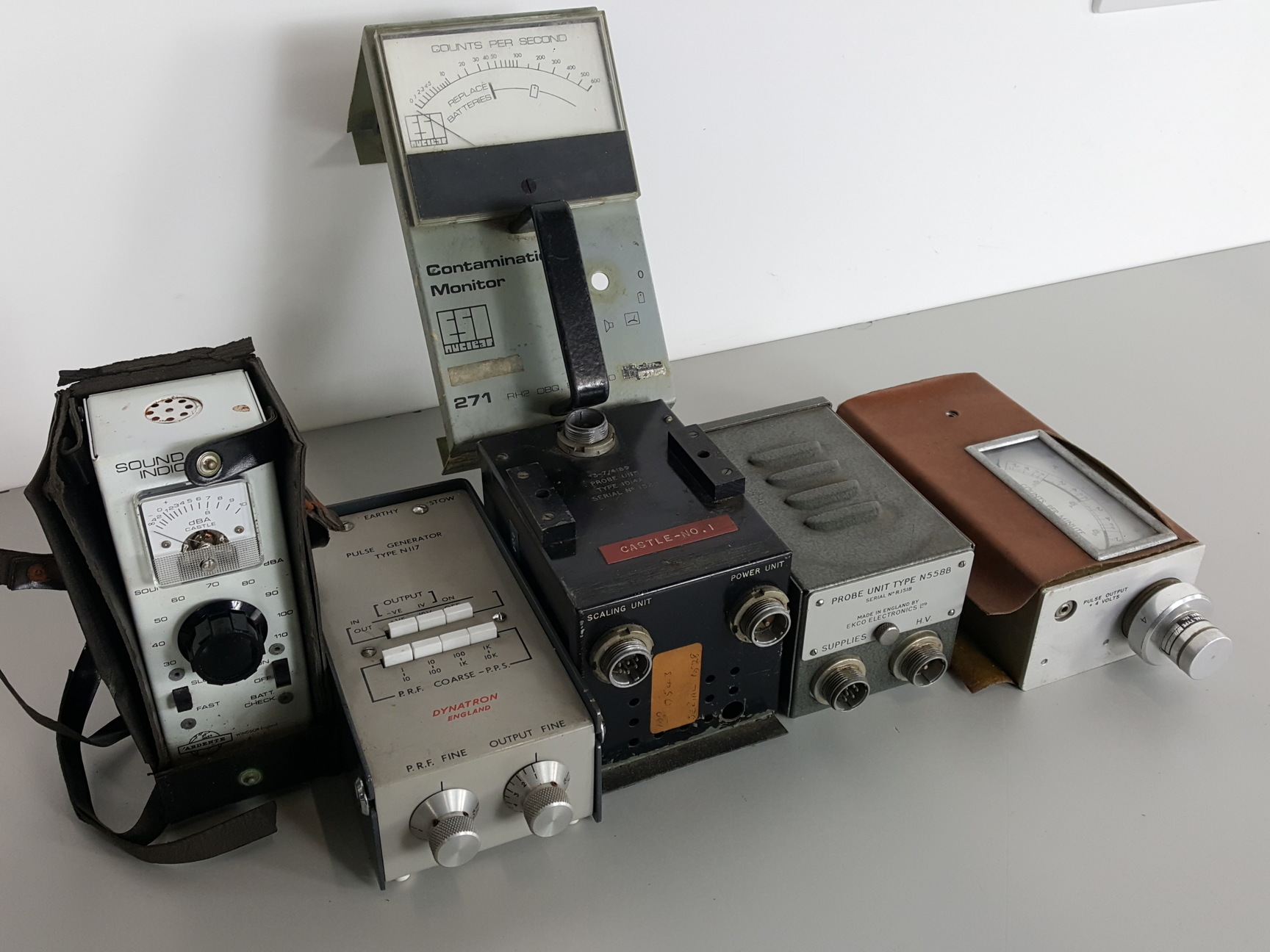 Image of 6 x Vintage Laboratory Measuring Instruments - ESi, Ekco, Dynatron, Ardente Lab