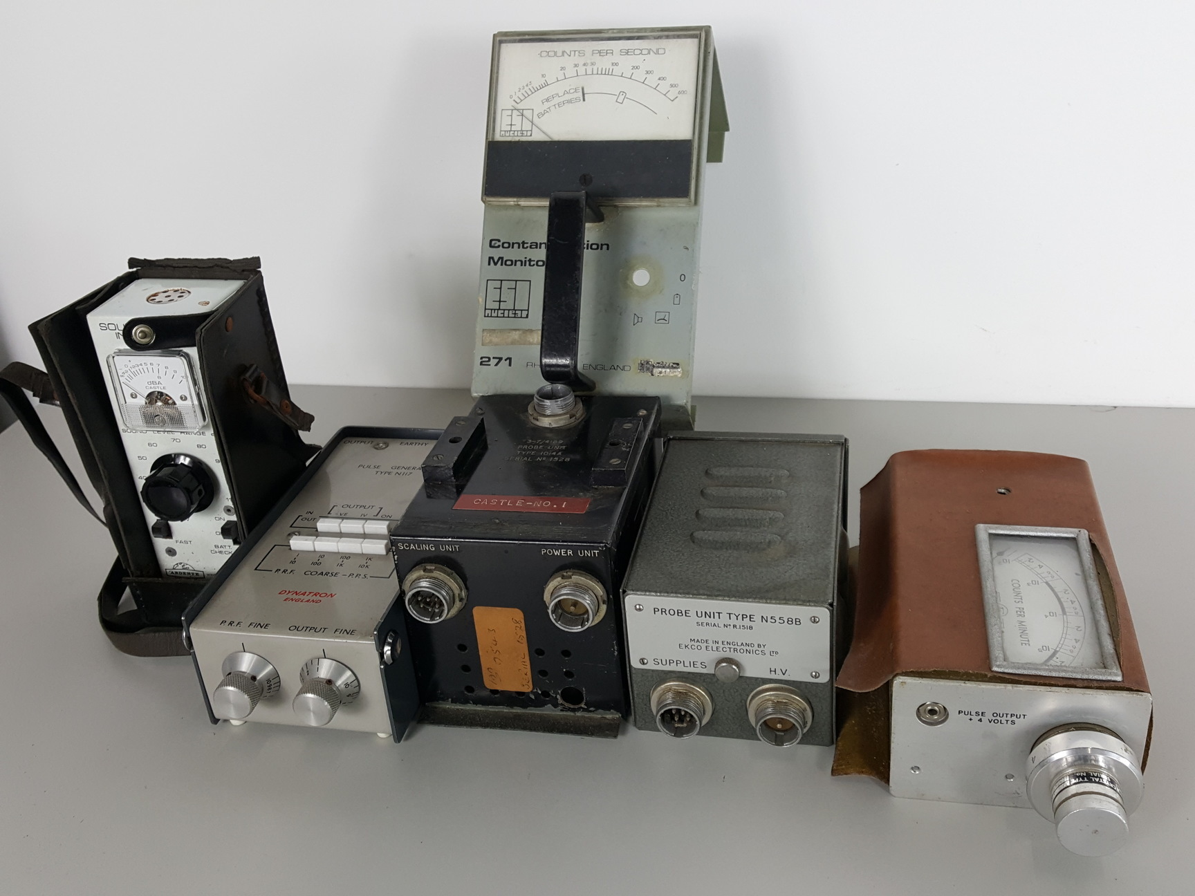 Image of 6 x Vintage Laboratory Measuring Instruments - ESi, Ekco, Dynatron, Ardente Lab