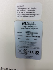 Thumbnail image of APPLIED BIOSYSTEMS StepOnePlus Real-Time PCR. 4376592 Lab Spares / Repairs